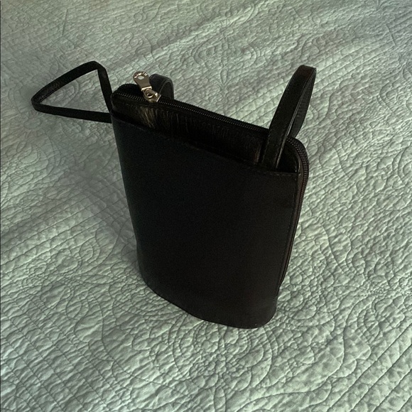 Mini Leather Bucket Bag with Shoulder Strap - Picture 1 of 4